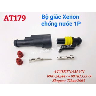 Bộ Giắc Nhựa 1 Lỗ Đen Chống Nước , Jack Xenon 1P - AT179